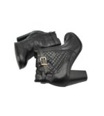 Botine dama Fatih 39, imitație de piele, piele, negru - imagine 4