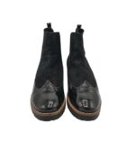 Ghete dama Walkx 40, material textil, piele intoarsa, negru - imagine 3