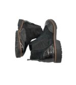 Ghete dama Walkx 40, material textil, piele intoarsa, negru - imagine 4