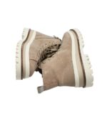 Ghete  dama Tamaris 37,  piele intoarsa, bej - imagine 4