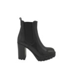 Ghete  dama Tamaris 36,  piele, material textil, negru