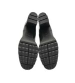 Ghete  dama Tamaris 36,  piele, material textil, negru - imagine 5