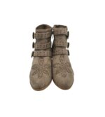 Botine dama Catwalk 38, material textil, bej - imagine 3