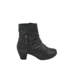Botine dama Medicus 36, piele, negru, imblanite