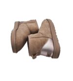 Cizme dama Ugg 37, piele intoarsa, bej, imblanite - imagine 4