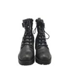 Ghete dama 38  imitație de piele, material textil, negru - imagine 3