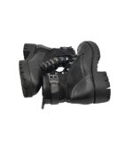 Ghete dama 38  imitație de piele, material textil, negru - imagine 4