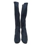 Cizme dama Lavorazione 38, piele intoarsa, bleumarin - imagine 3