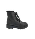 Ghete dama Highland Creek 42, imitație de piele, negru, imblanite