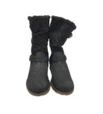 Cizme dama Graceland 41, imitație de piele, material textil, negru, imblanite - imagine 3