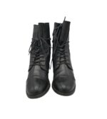 Ghete dama  39, piele, negru - imagine 3