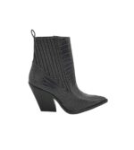 Botine dama Zara 38, imitație de piele, negru