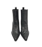 Botine dama Zara 38, imitație de piele, negru - imagine 3