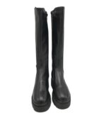 Cizme dama Tamaris 38,  piele, material textil, negru - imagine 5