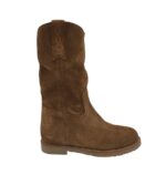 Cizme dama Inuovo, piele intoarsa, maro