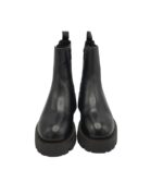 Ghete dama Inuovo 37, piele, material textil, negru - imagine 3