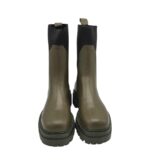 Ghete dama Inuovo,  material textil, piele, kaki - imagine 3