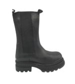 Ghete  dama Inuovo 41, piele, material textil, negru - imagine 2