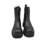 Ghete dama Inuovo 36, piele, material textil, negru - imagine 3