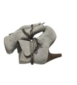 Botine dama Tamaris 36, material textil, gri - imagine 4