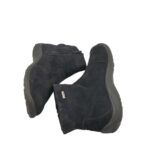 Ghete dama Rohde 37, piele intoarsa, negru , captusite - imagine 4