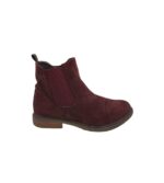Botine dama Sunsun 39, material textil, visiniu