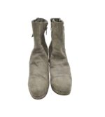 Botine dama Maripe 39, piele intoarsa, gri - imagine 3