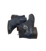 Ghete dama 39, piele, albastru - imagine 4