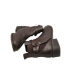 Botine dama H&M 37, imitatie de piele, material textil, maro - imagine 4