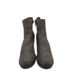 Botine dama 38, imitatie de piele, gri - imagine 3