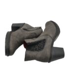 Botine dama 38, imitatie de piele, gri - imagine 4