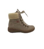 Ghete dama Rieker 39, imitație de piele, bej , imblanite