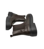 Ghete dama Edited 37, piele, maro - imagine 4