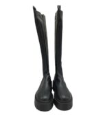 Cizme dama Boohoo,  imitatie de piele, material textil, negru - imagine 3