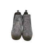 Ghete dama Marco Tozzi 38, material textil, gri - imagine 3