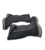 Cizme dama Land's End 40, material textil, piele intoarsa,  gri negru - imagine 4