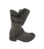 Cizme dama Esprit 39, piele intoarsa, gri