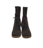 Cizme dama 39, piele intoarsa, maro - imagine 3