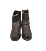 Botine dama Mustang 38, imitație de piele, maro, imblanite - imagine 3