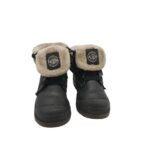 Ghete copii Palladium 29, piele, negru, imblanite - imagine 3
