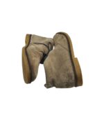 Ghete dama Next 40, piele intoarsa, bej - imagine 4