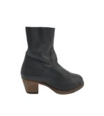 Botine dama 40, piele, negru