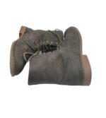 Ghete dama 41, imitatie de piele, gri - imagine 4