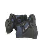 Ghete copii Landrover 33, imitație de piele, material textil, negru albastru, imblanite - imagine 4