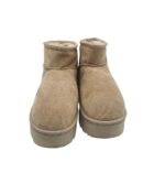 Cizme dama Secret 36, material textil, bej, imblanite - imagine 3