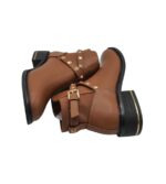 Botine dama Head Over Heels 37, imitație de piele, material textil, maro - imagine 4