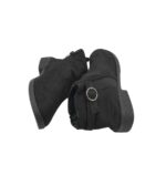 Botine dama 39, material textil, negru - imagine 4