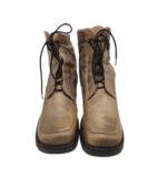 Ghete barbati 43, piele, bej, imblanite - imagine 3