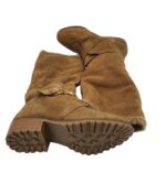 Cizme dama 36, piele intoarsa, maro, imblanite - imagine 4