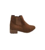 Botine dama 37, material textil, maro